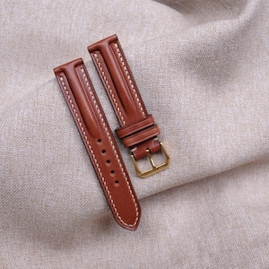 Buttero leren horlogeband, handgemaakte leren horlogeband 16 mm, 17 mm, 18 mm, 19 mm, 20 mm, 21 mm, 22 mm, 24 mm, 26 mm.