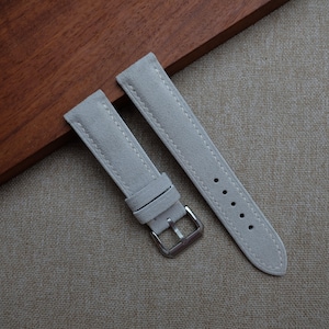 Beige Suede watch strap, handmade watch strap & band, beige leather watch strap 24mm 23mm 22mm 21mm 20mm 19mm 18mm 16mm Custom watch strap