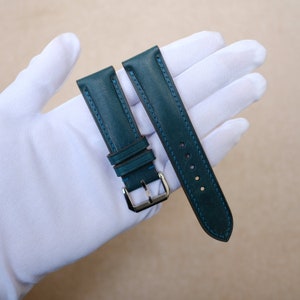 Pueblo Blue Leather Watch Strap 24mm, 22mm, 21mm, 20mm, 19mm, 18mm, 17mm, 16mm, 14mm, 12mm