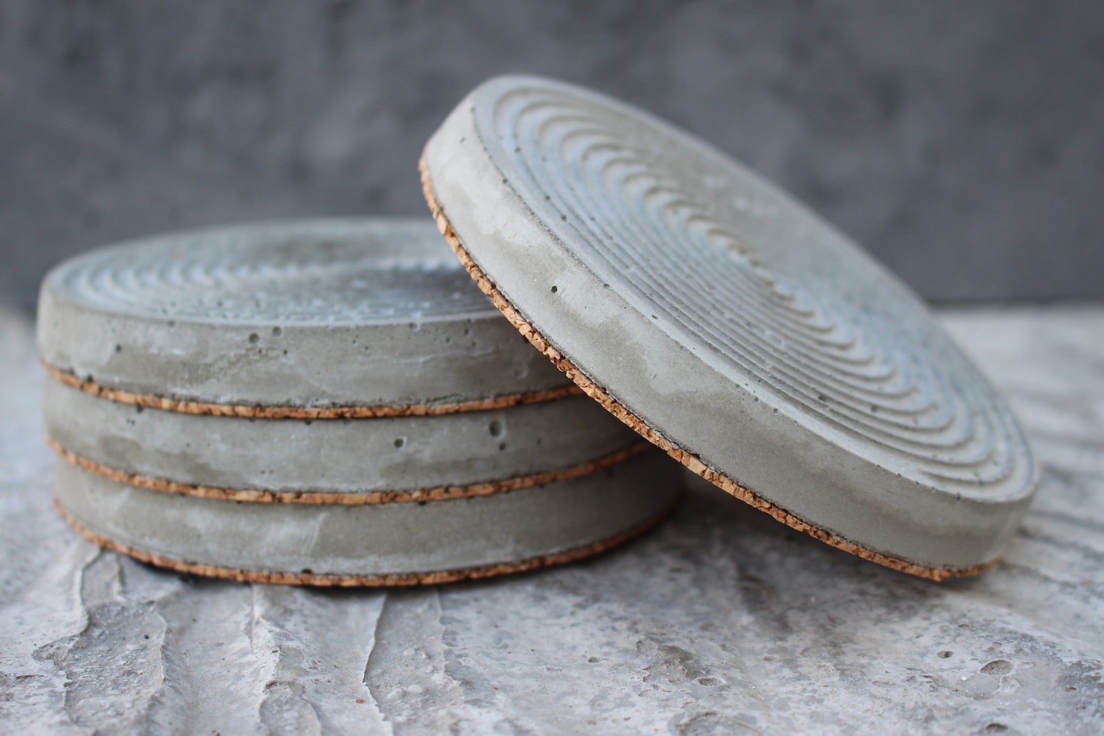 Large Concrete Coasters. Coasters sets. Drink Coaster. Cement Etsy