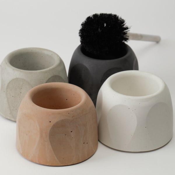 Concrete Toilet Brush, Concrete Bathroom Accessories, Beton Bathroom Accessories, Cement Bathroom Accessories