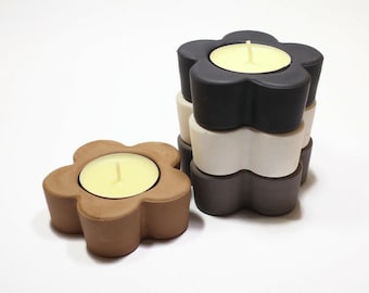 Jesmonite Candle Holder Set of 2, Concrete Tea Light Candle Holder, Tea Light Holder, Cement Candle Holder, Concrete Candle Holder