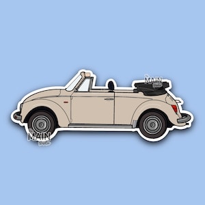 Convertible Beetle Vinyl Sticker