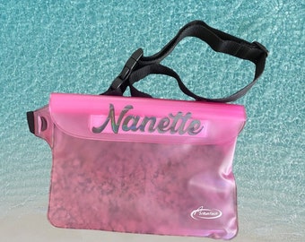 Swimming bag| beach bag|Personalized waterproof Fanny pack with waist strap| Waterproof Fanny pack| Waterproof pouch