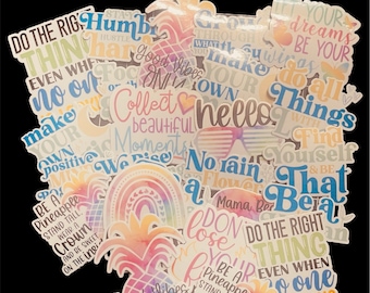 24 pieces inspirational stickers | waterproof stickers | motivational quote stickers | Laptop stickers pack