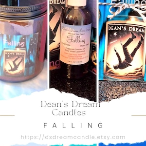 Falling Dream Candle| Soy Wax | Scented Candle |Manifesting peace Candle | Amber Glass Candle |Hand Poured | Choose Your Dream Candle| 8oz.