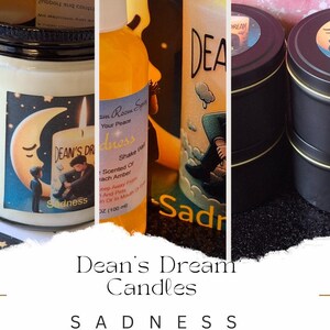 Sadness Dream Candle| Soy Wax | Scented Candle |Manifesting peace Candle | Amber Glass Candle |Hand Poured | Choose Your Dream Candle| 8oz.