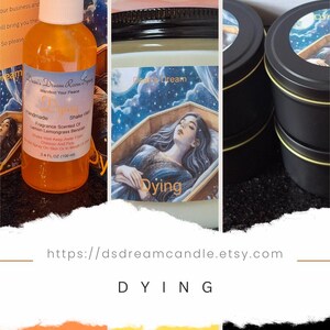 Dying Dream Candle| Soy Wax | Scented Candle |Manifesting peace Candle | Amber Glass&Tin Candle |Hand Poured | Choose Your Dream Candle| 8oz