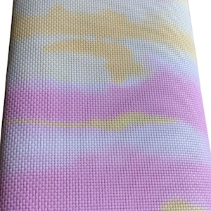 11 Count Pastel Rainbow Gradient Printed Aida Cross Stitch Embroidery Fabric