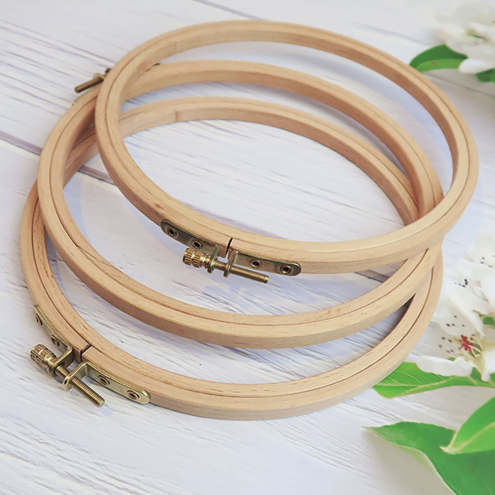 Oval Wooden Embroidery Frames Round Cross Stitch Hoops 9 Size Etsy