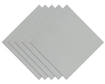 Voorgesneden 18 stuks wit plastic Aida mesh canvas, verpakking van 5 stuks