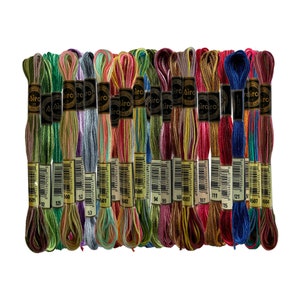 Color Variations Embroidery Floss Pack Variegated Cross Stitch Threads, 8.7 Yard