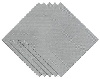 25CT Vitt broderitygprovpaket - 11,8x11,8 tum förskurna rutor, 5-pack