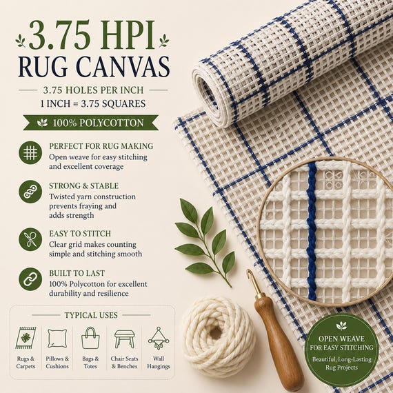 3.75 HPI Easy Count Rug Canvas