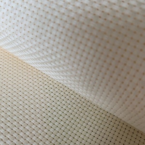 9 Count Cross Stitch Aida Cloth Needlepoint Woven Fabric, Ivory