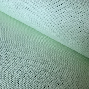 14CT Counted Aida Cloth Cross Stitch Embroidery Fabric, Light Lime Green