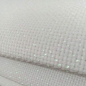 14 Count Iridescent Aida Light-Reflecting Cross Stitch Fabric