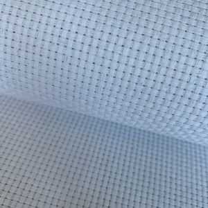 9 Count Aida Cloth Pure Cotton Woven Cross Stitch Fabric, White