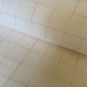 11 Count Aida Cloth: White Pre-Gridded Cross Stitch Fabric