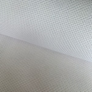 18 Count Cross Stitch Fabric Needlepoint Embroidery Aida Cloth, White