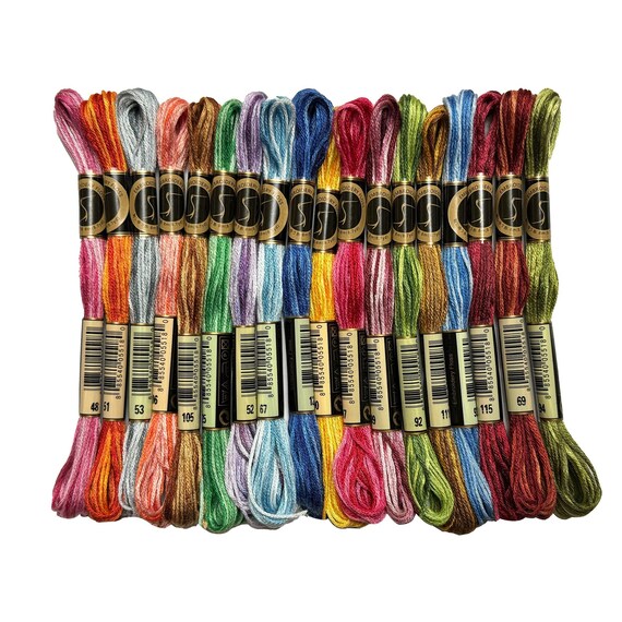 Variegated Cross Stitch Thread – Burnt Orange Color Pack, 12 Skeins X 8.7 Yards, 100% Polyester Embroidery Floss