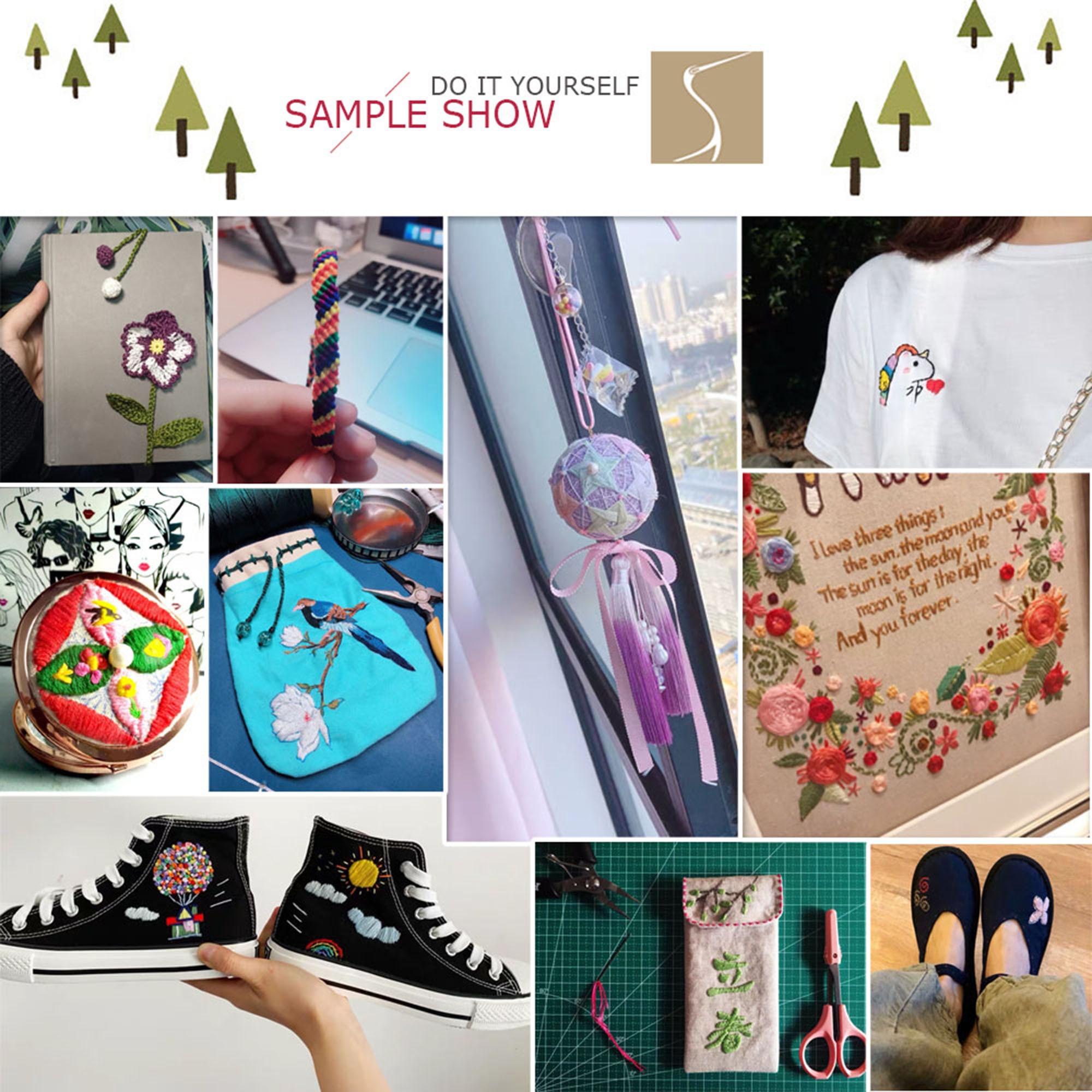 Variegated Cross Stitch Threads Color Variations Embroidery Etsy