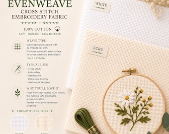 22-Count Evenweave Kreuzstich-Tuch, Hardanger-Stoff