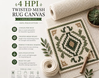 4 HPI Twisted Meshwork Rug Canvas