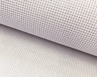 6CT Dubbeltrådig Mattcanvas Nålspetsnättyg, Naturvit