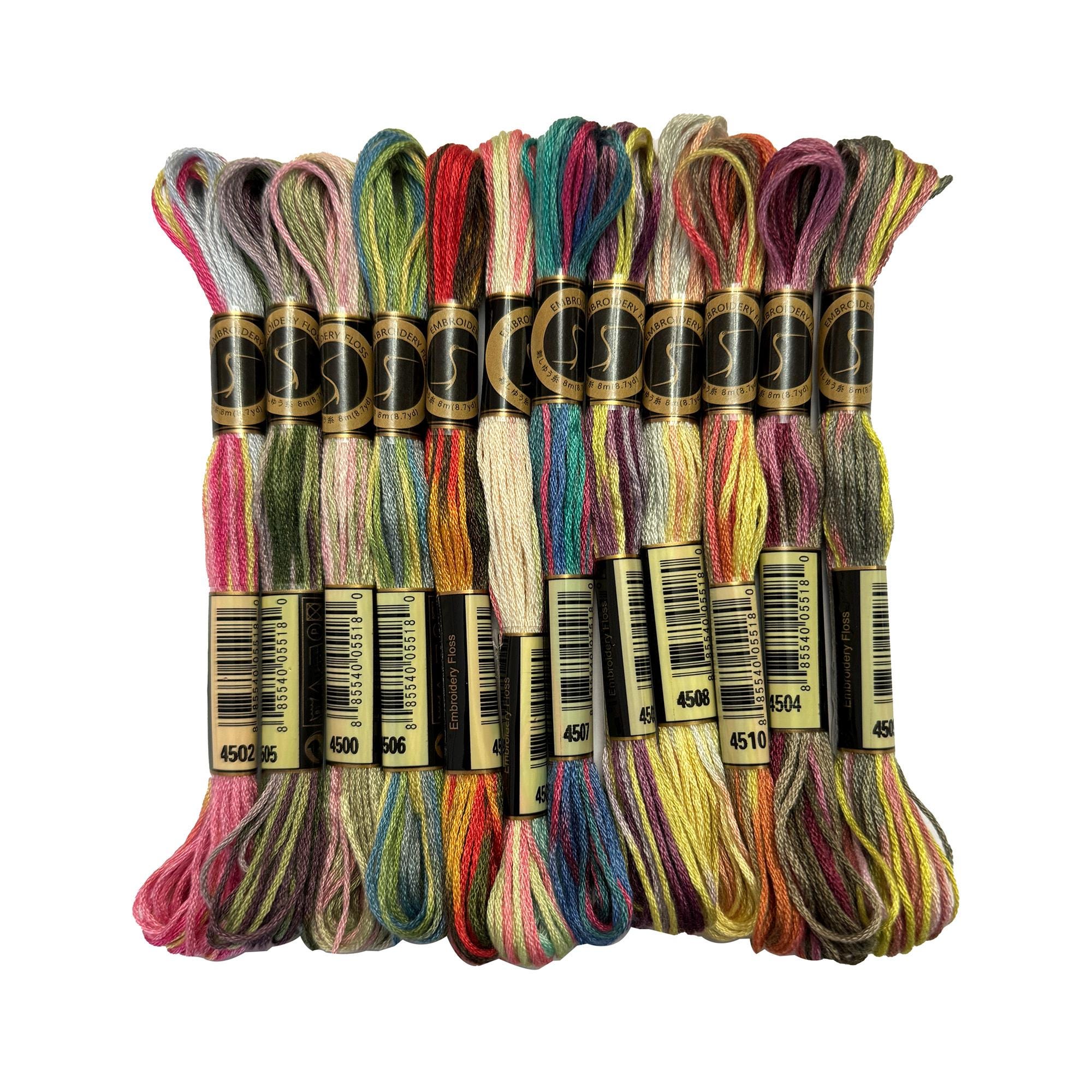 Variegated Cross Stitch Threads Color Variations Embroidery Floss Pack ...