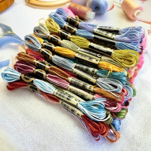 Variegated Cross Stitch Threads Color Variations Embroidery Floss Pack, Set of 12 Colors
