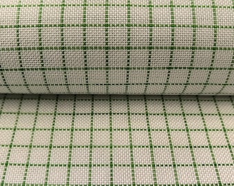 28CT Easy Count Evnweave broderiduk med vattenlösligt grönt rutnät