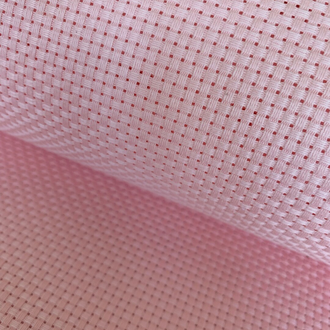 9 Count Cross Stitch Aida Cloth Needlepoint Woven Fabric, Pink Etsy