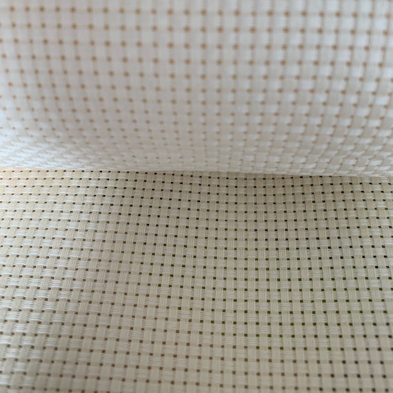 Toile Point De Croix Aida Blanche 50x50 Cm - 43 Points/10 Cm - Idéale Pour Broderie