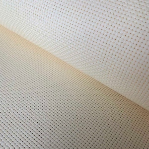 11 Count Aida Cloth Cross Stitch Embroidery Fabric, Light Beige