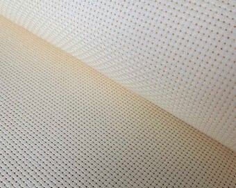 11 Count Aida Cloth Cross Stitch Embroidery Fabric, Light Beige