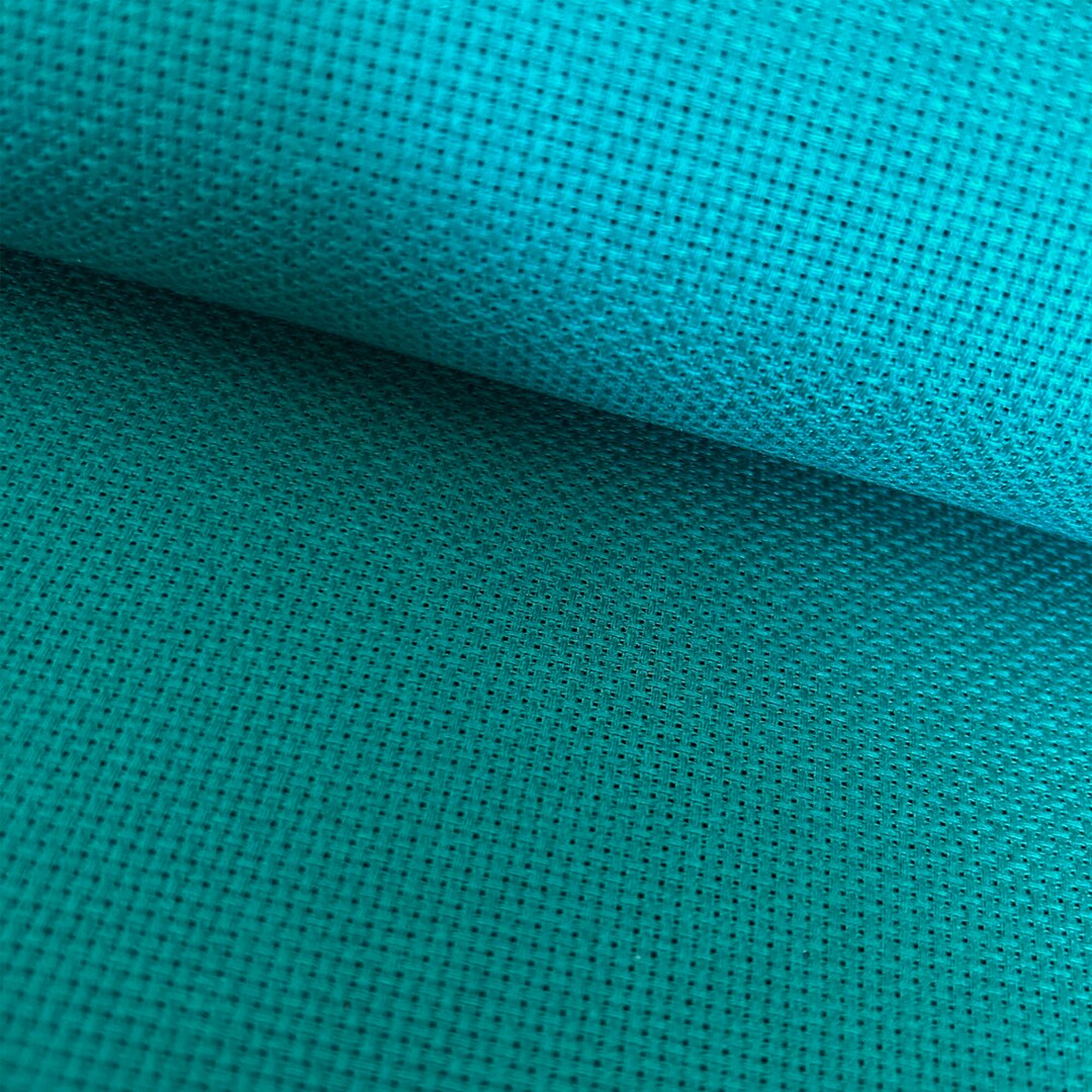14 Count Cross Stitch Fabric Embroidery Aida Cloth, Peacock Green Etsy
