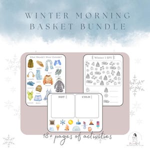Winter-Themed Morning Basket Printable Bundle for Ages 2-5 | Instant Download | Theme-Based Learning Resources | Teacher Designed