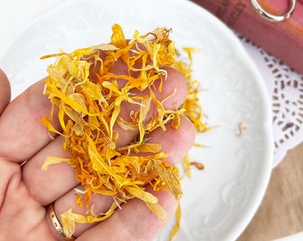 Dried calendula dried flowers for resin jewelry, hand pressed, real dried flowers