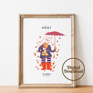 Original printable wall art | Modern aesthetic DIGITAL PRINT | Art collection | Årstider: Höst