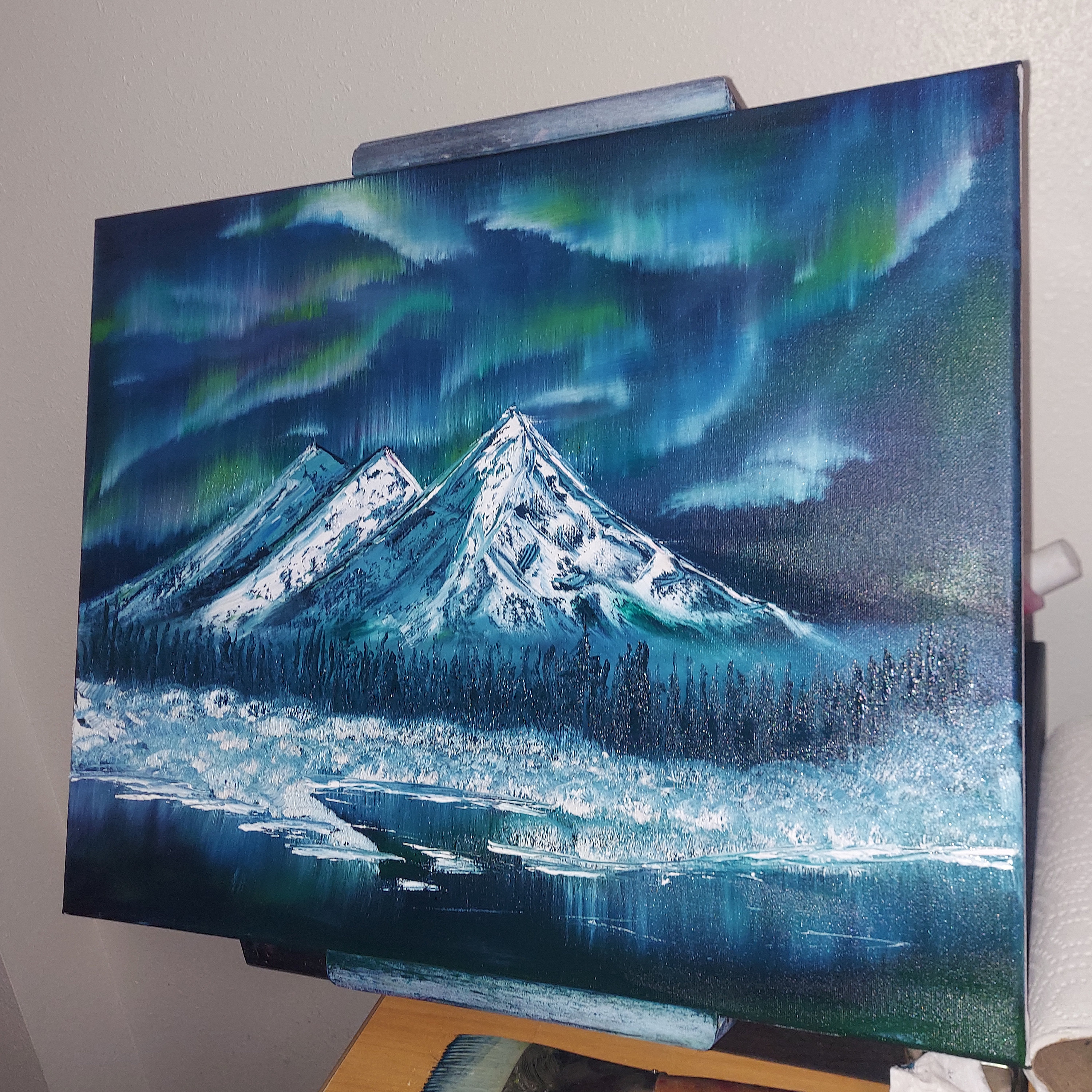 Original Northern lights oil painting Etsy