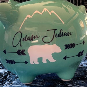 Custom Piggy Banks-  Kids, Baby 1st Bank, Grandkids