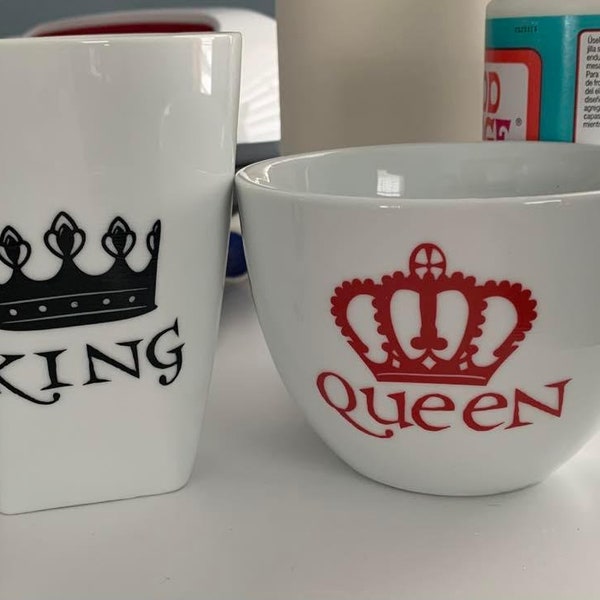 King and Queen Mug Set