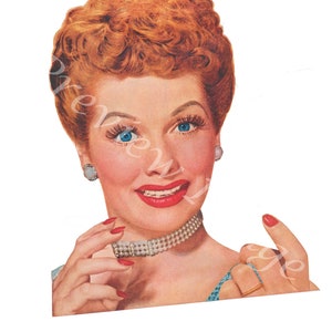 Vintage Lucille Ball Image, Collage Stock Photo, Journaling, Printable Collage Sheet, Digital Download