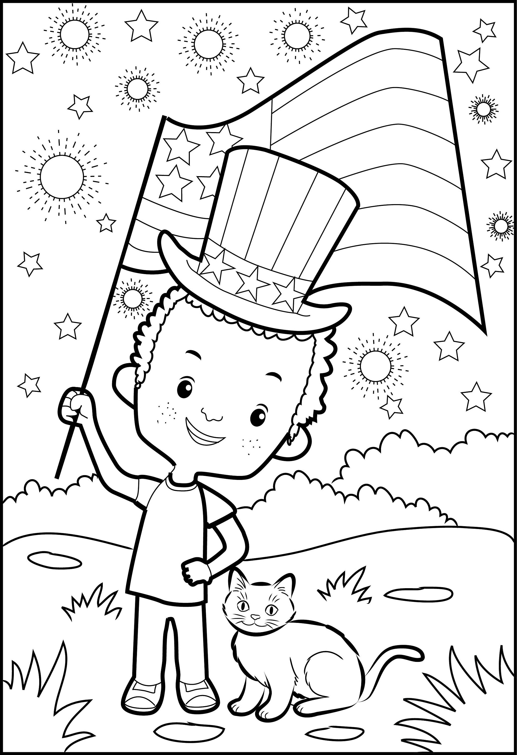 Independence Day Coloring Pages Printables | Etsy