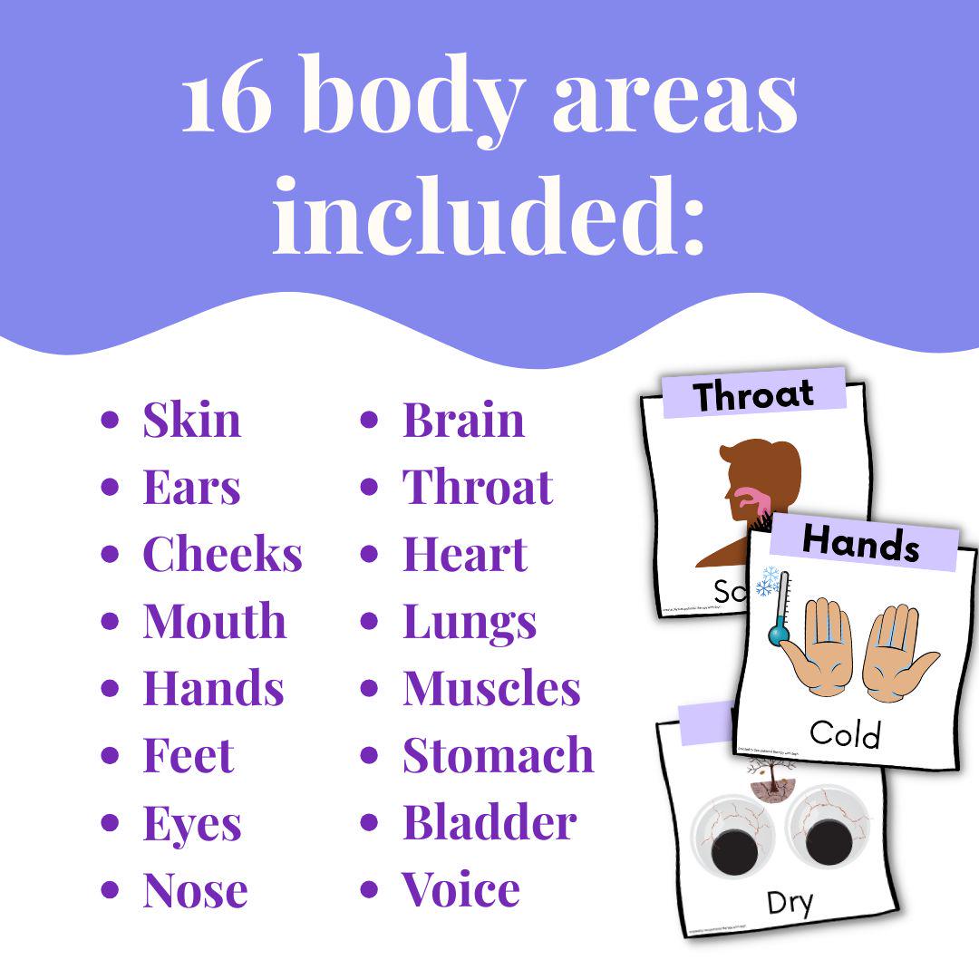 Body Check Routine Visuals Interoception Visuals - Identifying Body Sensations - 104 Body Signals ...