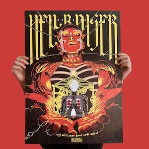Hellraiser - posterafdruk - Clive Barker Hellbound Pinhead Slasher 80shorror horrorfilms