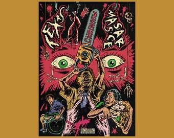 The Texas Chainsaw Massacre - Poster Print - Leatherface Tobe Hooper Chainsaw Gore Slasher Movies 70shorror Body Horror