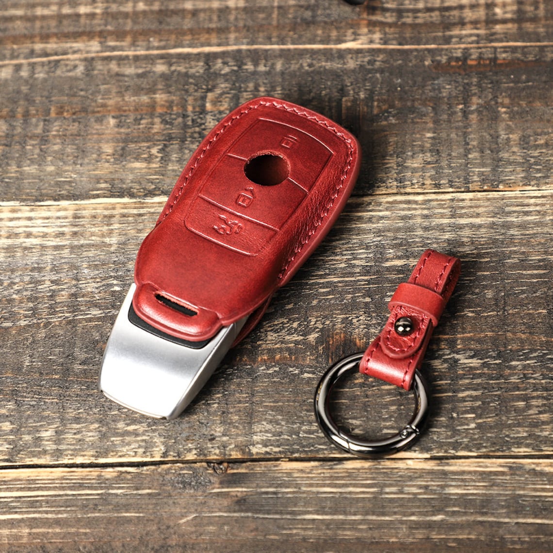 Creative Handmade Mercedes Benz Car Key Holder Leather Car Etsy