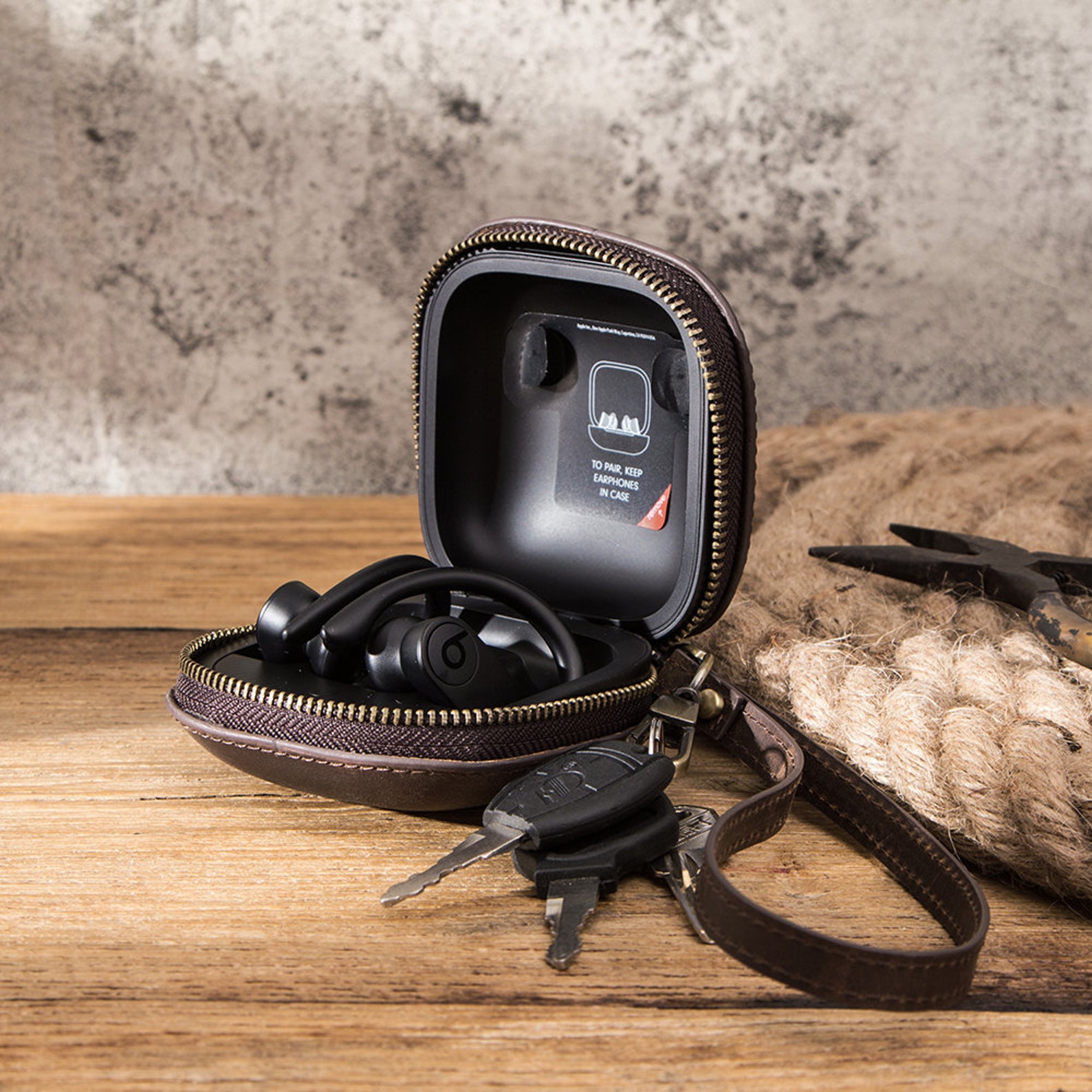 Powerbeats Pro Case Cover Earphone Leather Pouch Functional Etsy